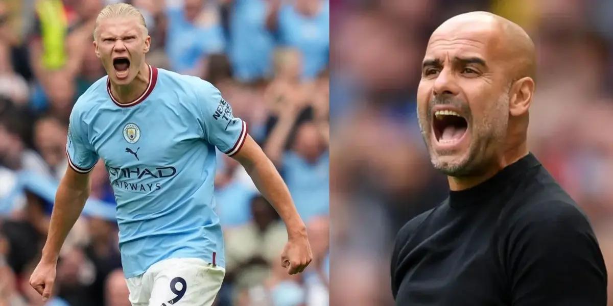 Erling Haaland was affected by Guardiola's decision against Brighton.