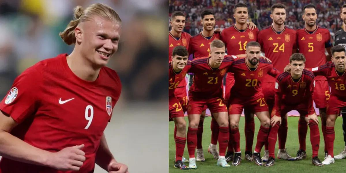 Erling Haaland will face Spain in the EURO qualifiers.