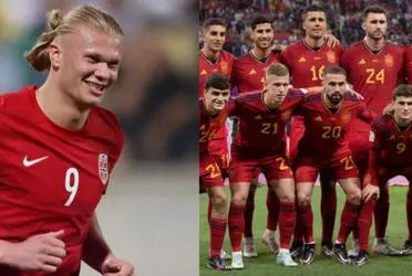 Erling Haaland will face Spain in the EURO qualifiers.