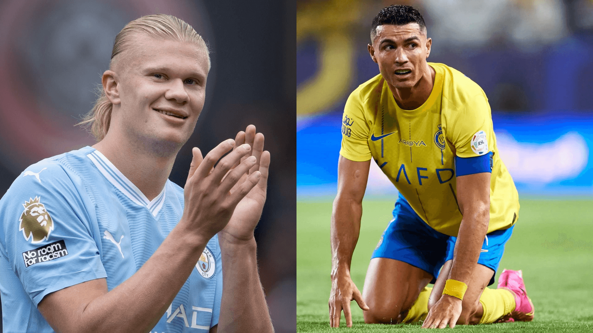Erling Haaland would be ahead of Cristiano Ronaldo as a top striker nowadays.
