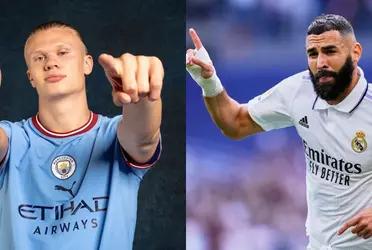 Erling Haaland's reaction upon learning of Karim Benzema's departure from Madrid