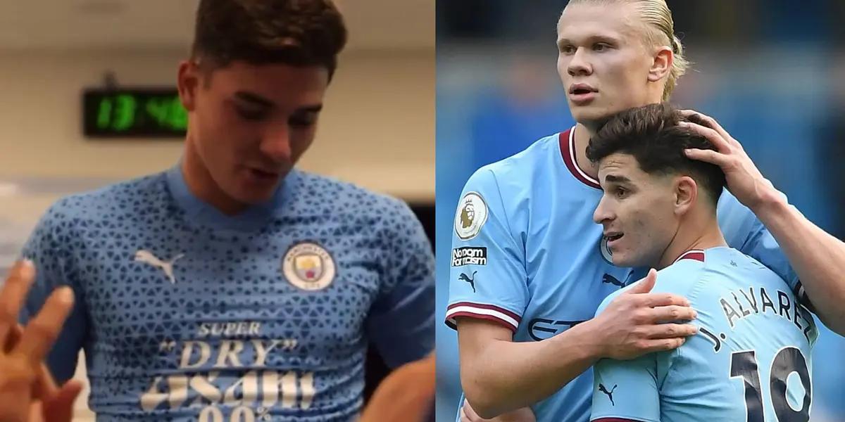 Erling Haaland's unexpected conversation with Julian Alvarez in Spanish and that goes viral