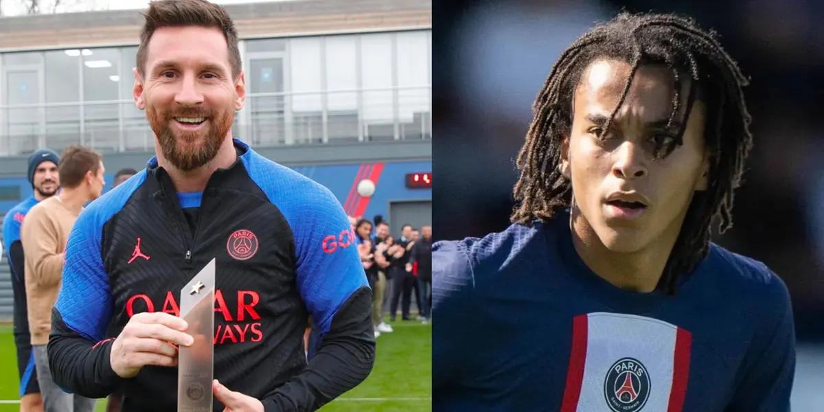 Ethan Mbappe, member of the PSG squad was present at the reception of the Argentinean