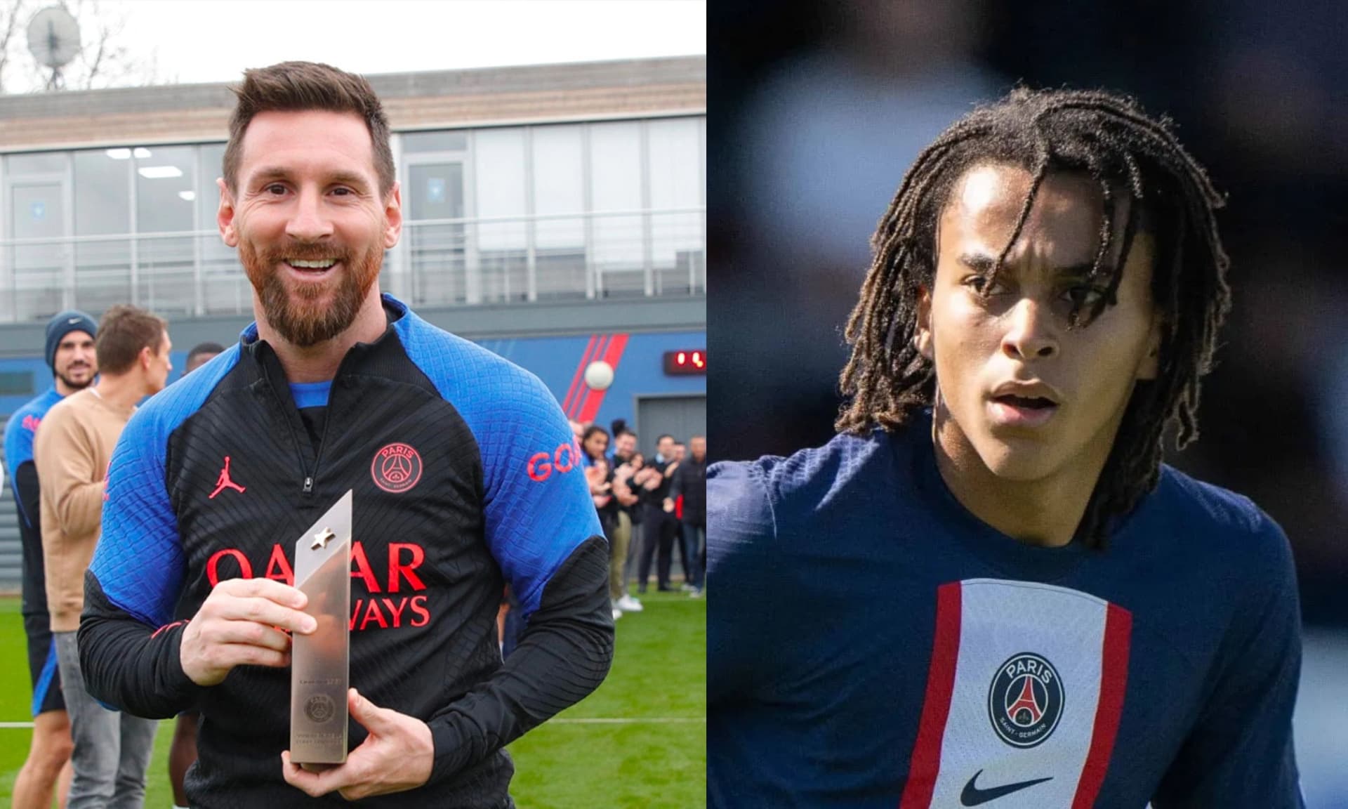 Ethan Mbappe, member of the PSG squad was present at the reception of the Argentinean