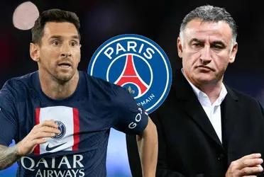 Even Christophe Galtier gets amazed at Messi's magic.