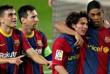 FC Barcelona beat Osasuna and Lionel Messi could be seen very close to Pedri. Is Messi doing the same thing that Ronaldinho did with him?