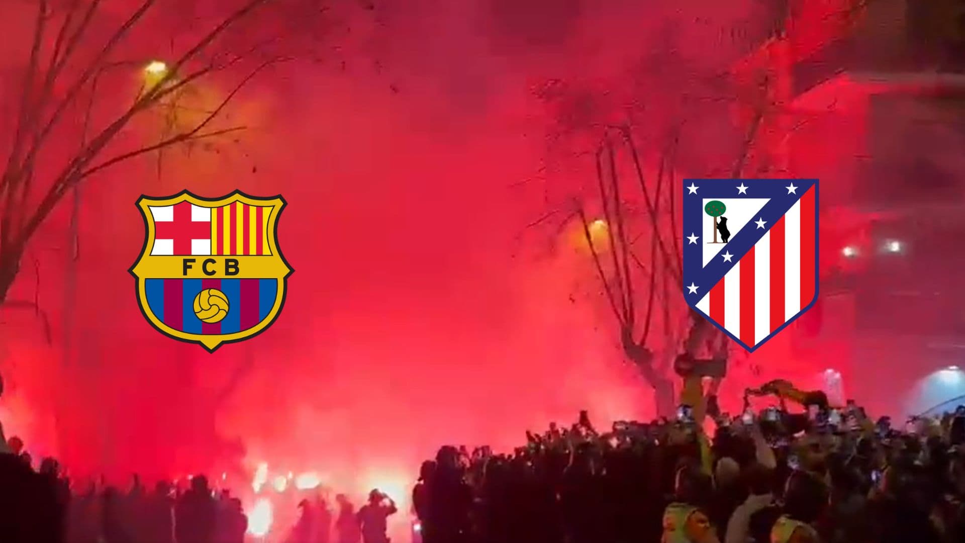 FC Barcelona fans attacked the Atlético de Madrid team bus ahead of the Copa del Rey semi-final