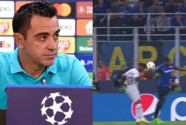 FC Barcelona lost to Inter Milan and a handball that was not whistled was the main factor in the match