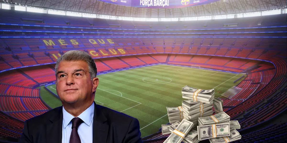 FC Barcelona president Joan Laporta is content with how much the club can make from one part of the stadium.