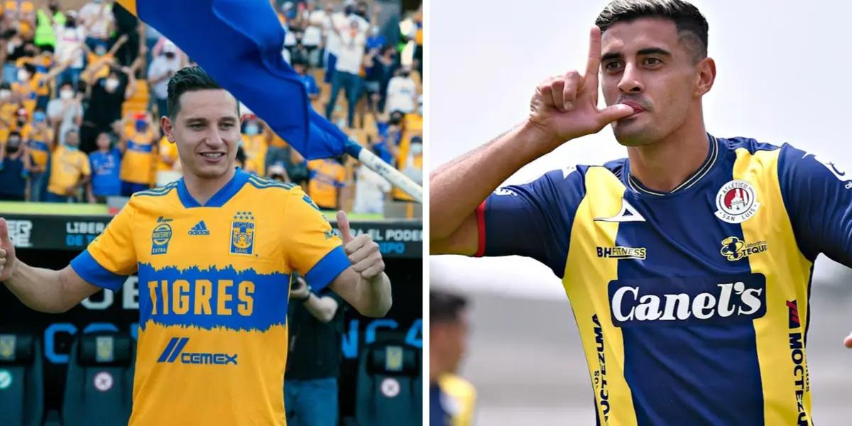 Florian Thauvin with the Tigres jersey.