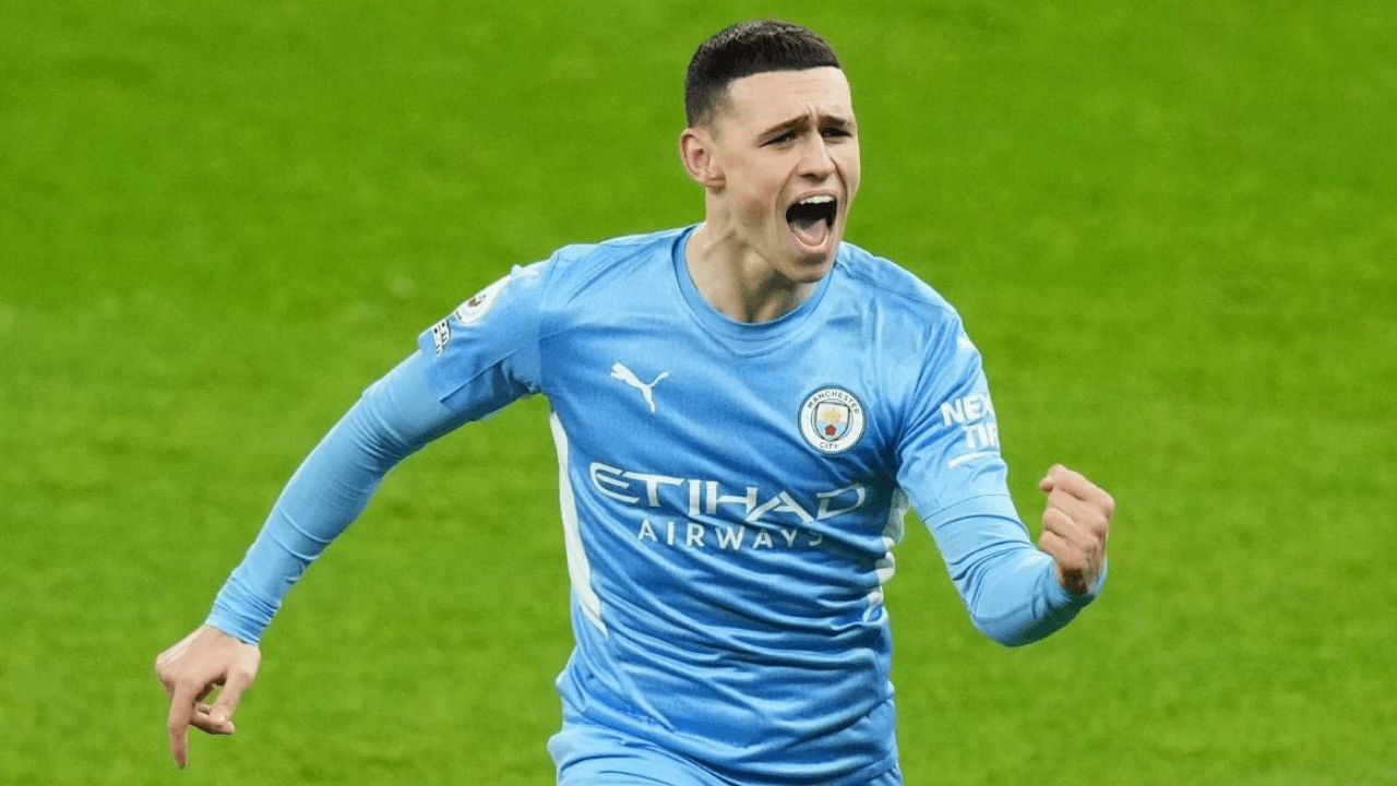 Foden just gave City the lead in the first leg of their UEFA Champions League tie against Atletico Madrid.