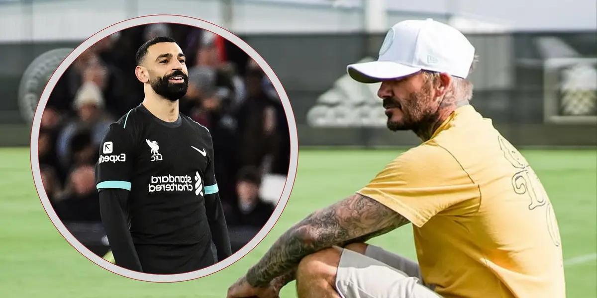 Foto: redes sociales de Salah y David Beckham.