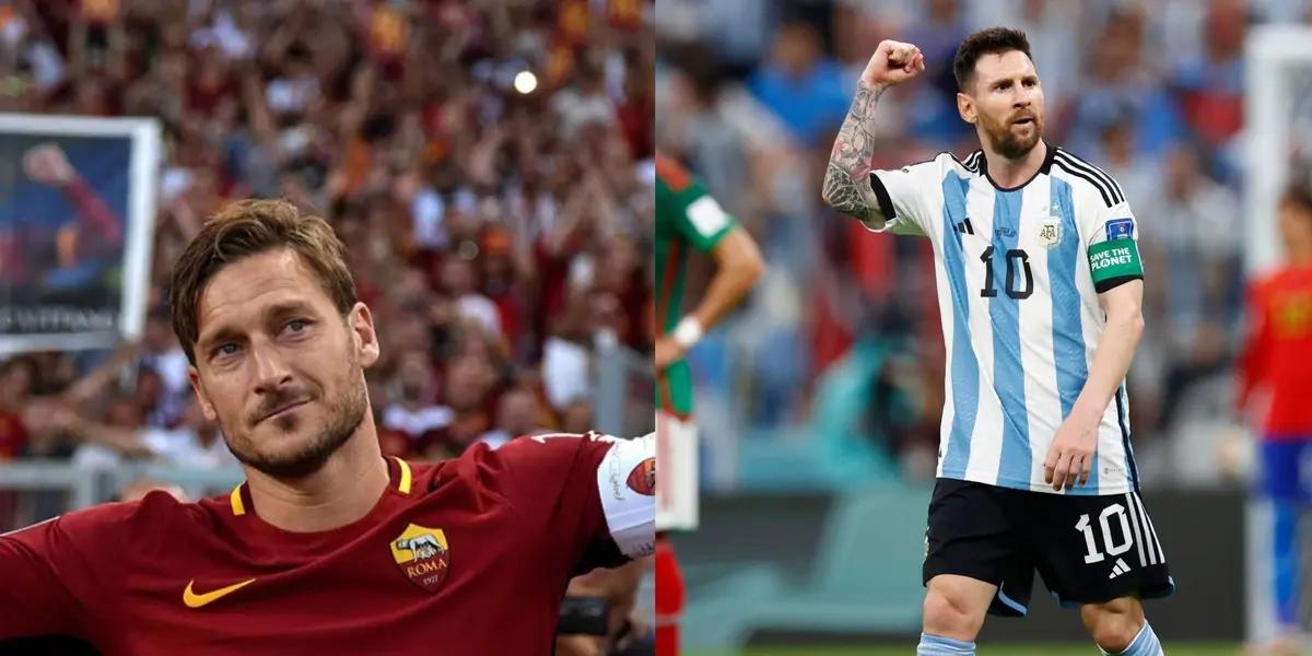 Francesco Totti admires this great forward who scored several goals too much