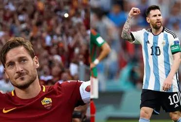 Francesco Totti admires this great forward who scored several goals too much