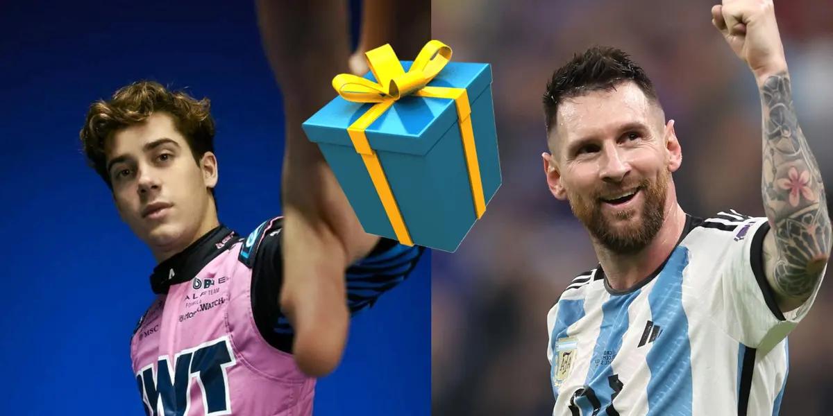 Franco Colapinto & Lionel Messi . Fhoto: BBC