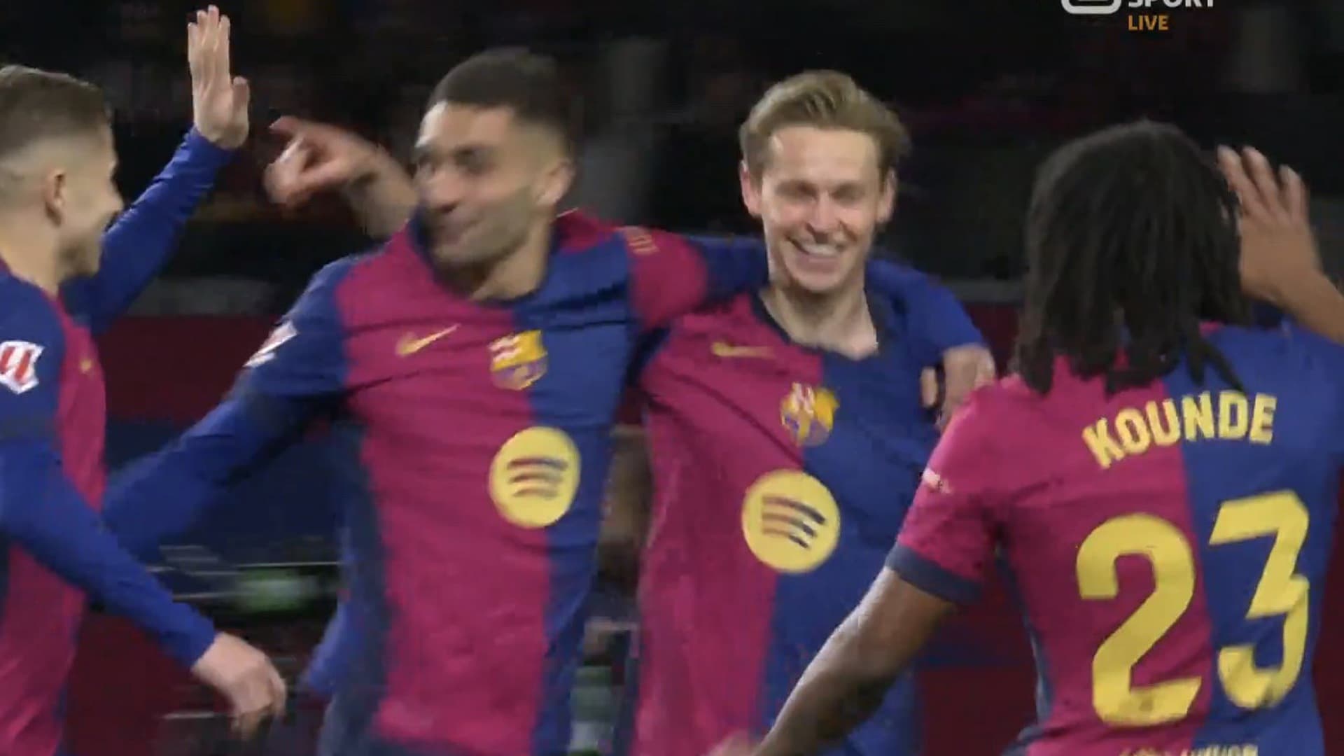 Frenkie De Jong The Barcelona captain had not scored since December 3