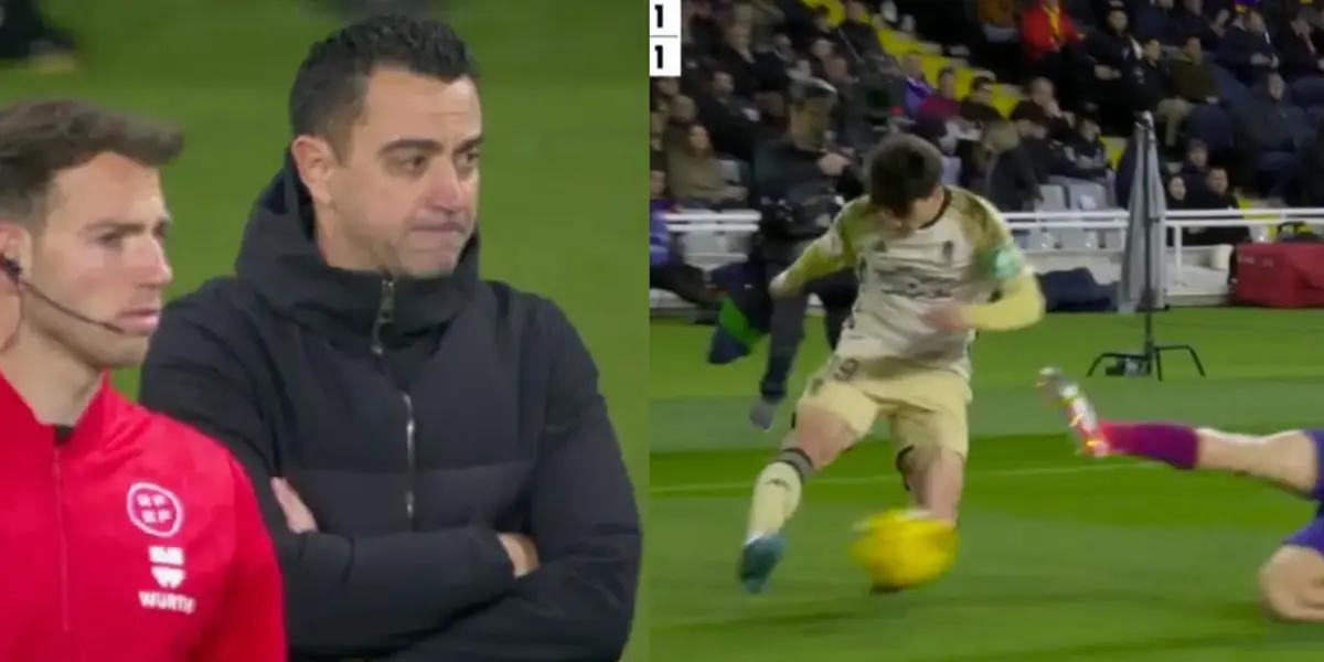 Fuming! Xavi Hernandez's reaction to Granada's goal that makes it 1-1 vs Barca