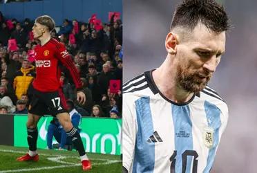 Garnacho confesses Messi's action after his celebrations as a Cristiano