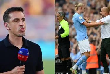 Gary Neville criticizes Pep Guardiola for his action with Haaland