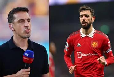 Gary Neville was critical of Manchester United's season, this was Bruno Fernandes' reply