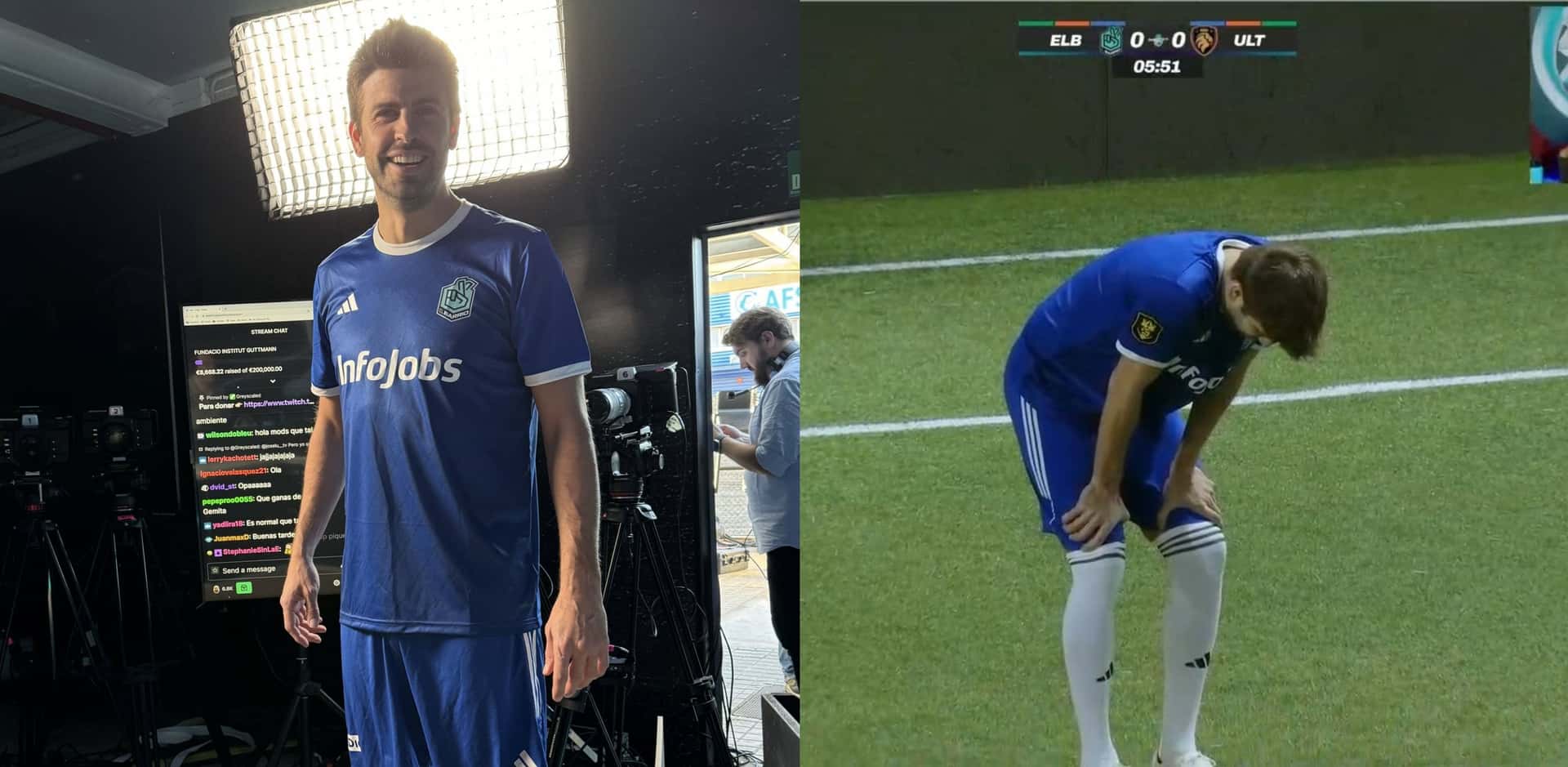 Gerard Pique just fell and is going viral over it.