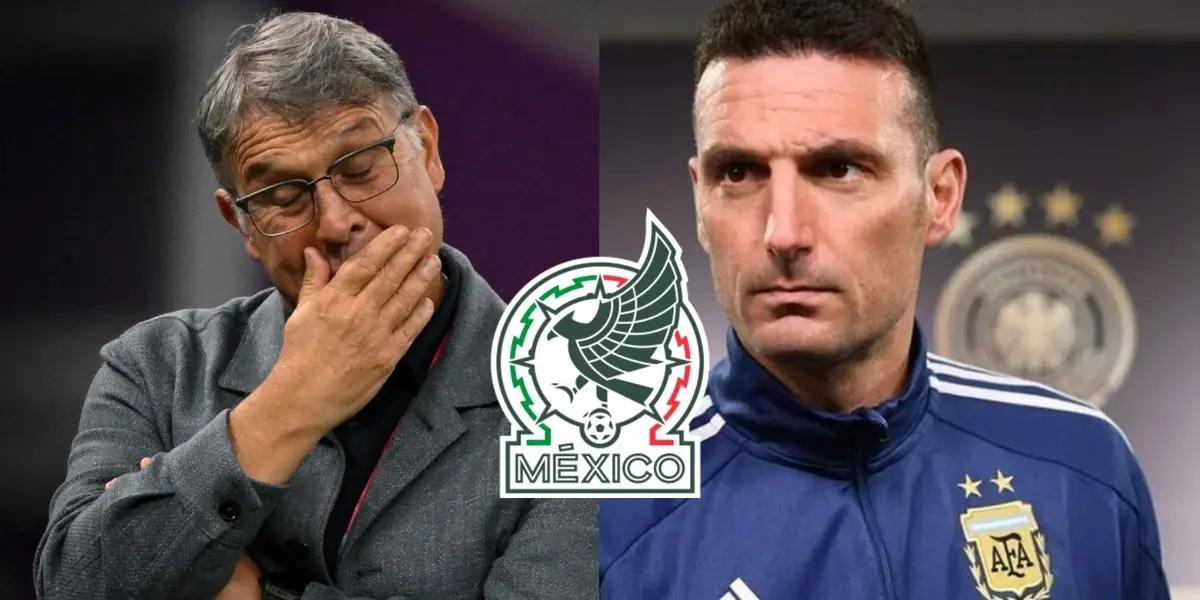 Gerardo Martino does not have a disclaimer and they uncover what he talked about with Scaloni after Mexico's defeat
