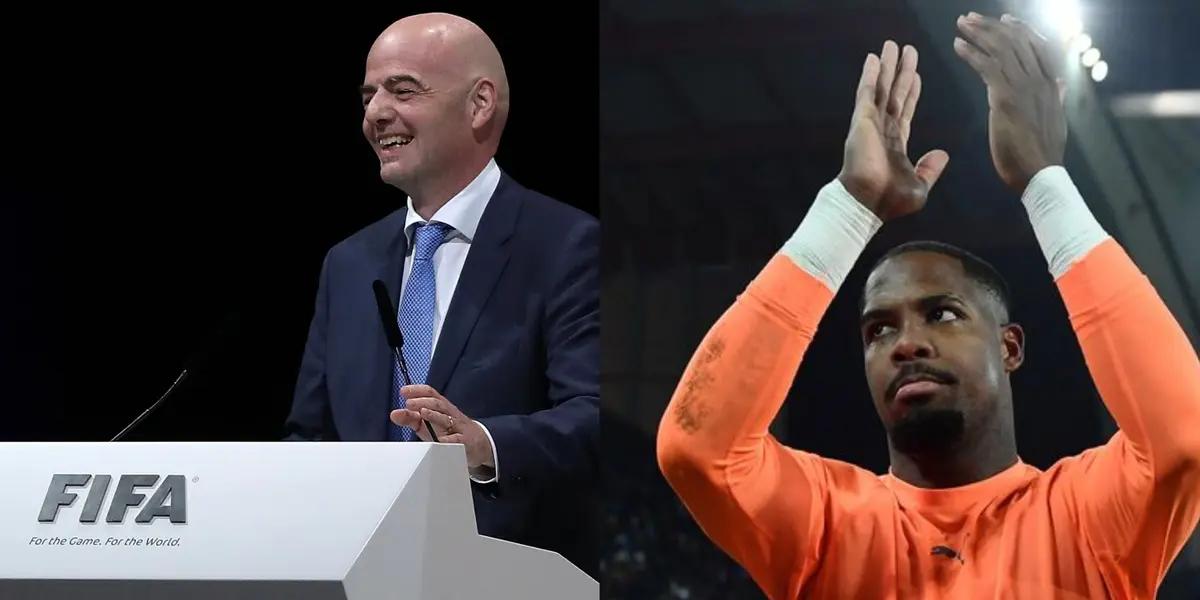 Gianni Infantino wants teams of racist fans to be punished if it happens again.