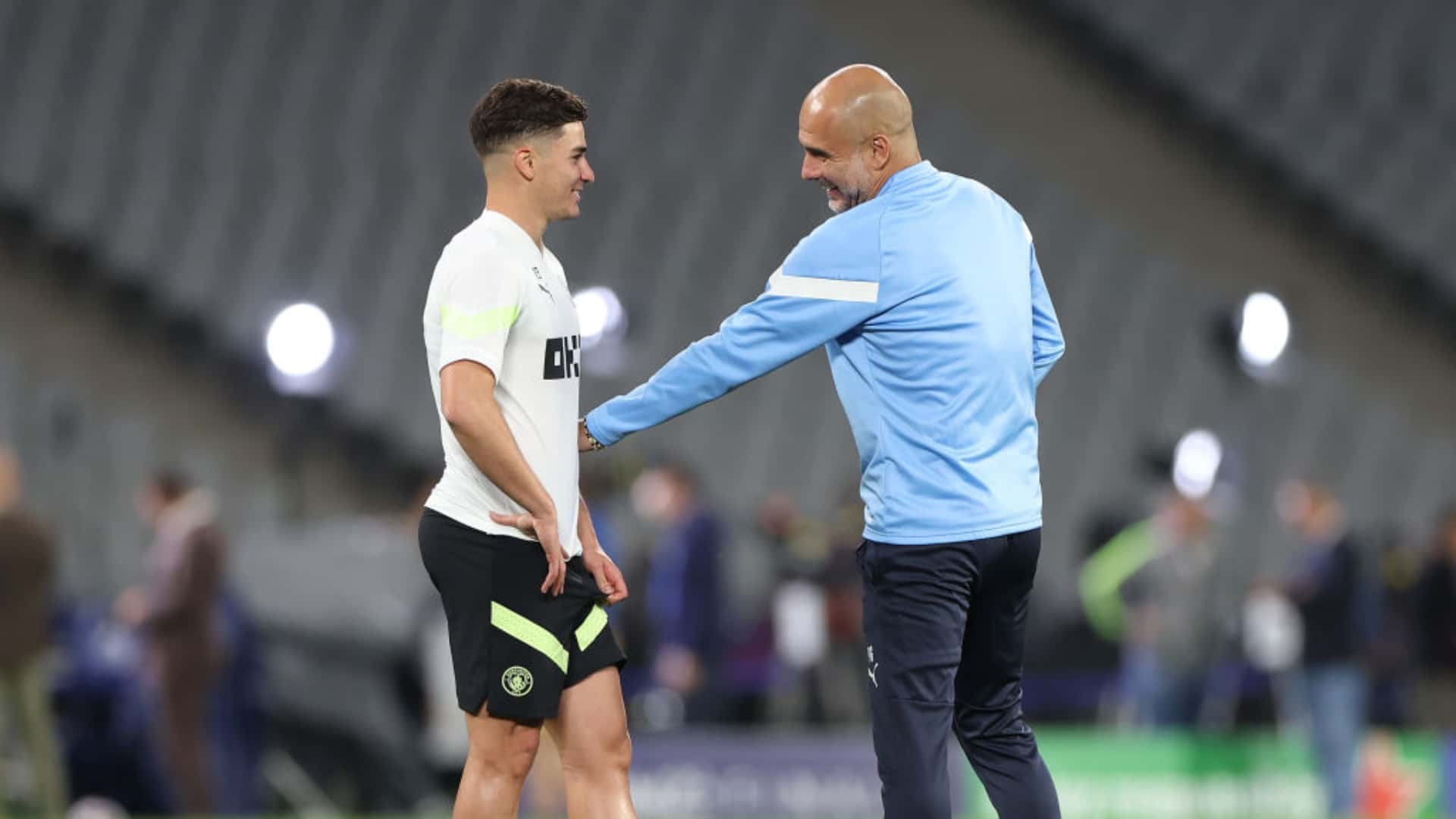 Guardiola and Julian Alvarez