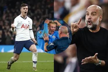 Guardiola's reaction to Haaland and Lo Celso's fight at the end of the season