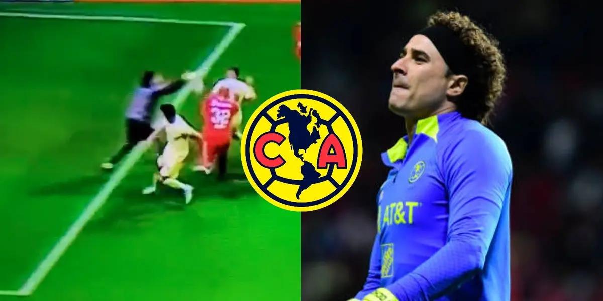 Guillermo Ochoa once again shows that he has a deficiency in his work as a goalkeeper. This time Toluca's goal, in part, is a gift from Ochoa.