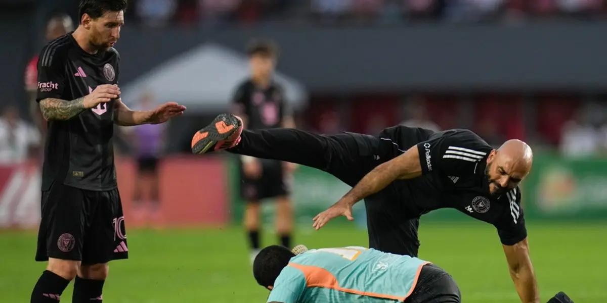 he bodyguard had a very tough time at Inter Miami's friendly match.