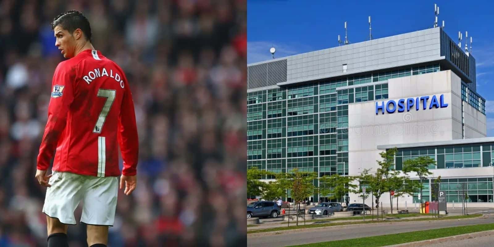 He is an idol of Manchester United, he won a Champions League with Cristiano Ronaldo, now he is hospitalized