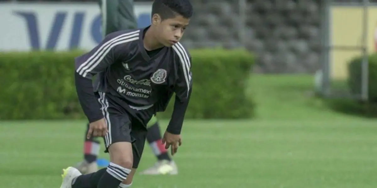 He is just 16 years old but he already has an agreement to join Manchester City.