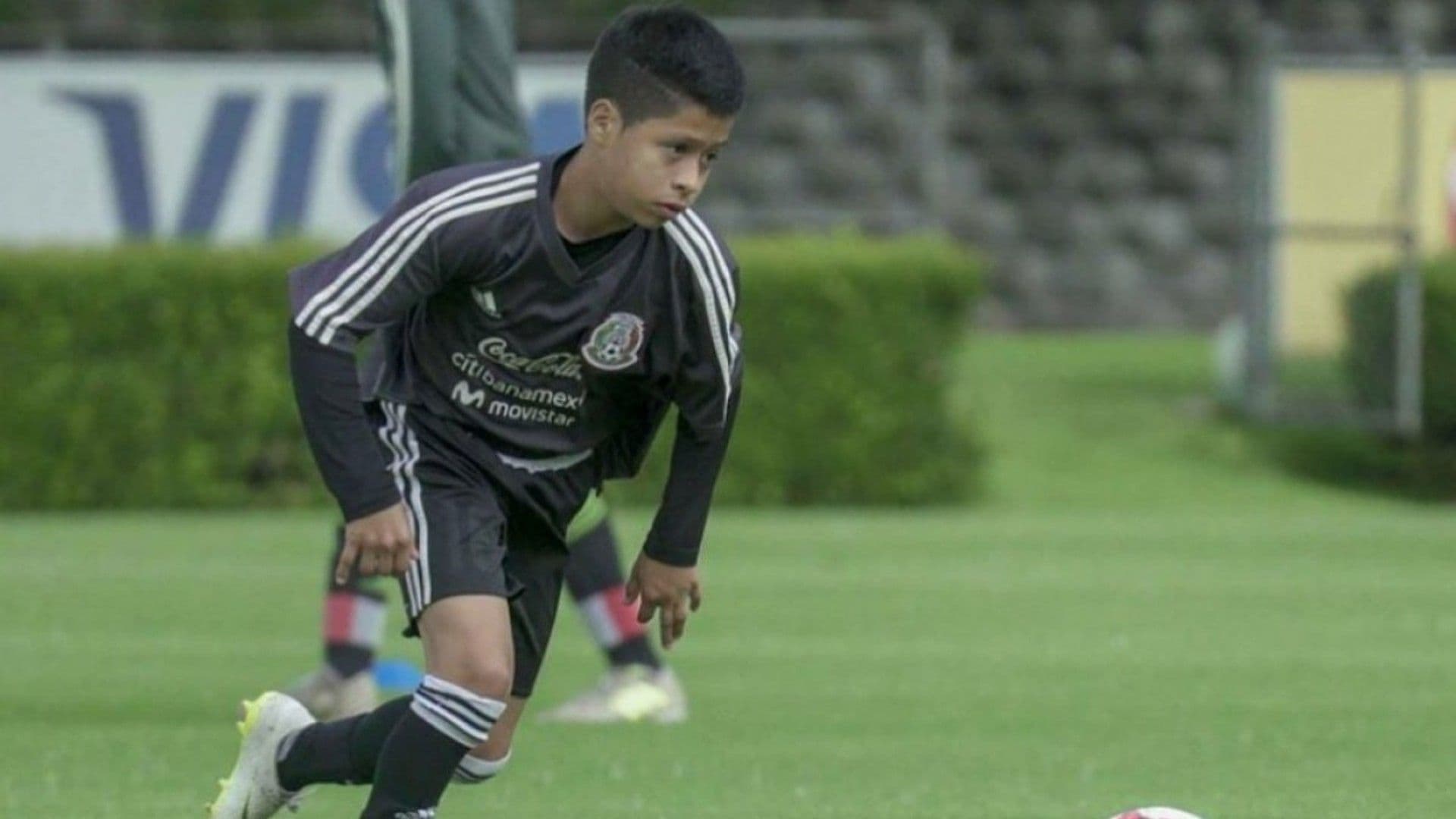He is just 16 years old but he already has an agreement to join Manchester City.