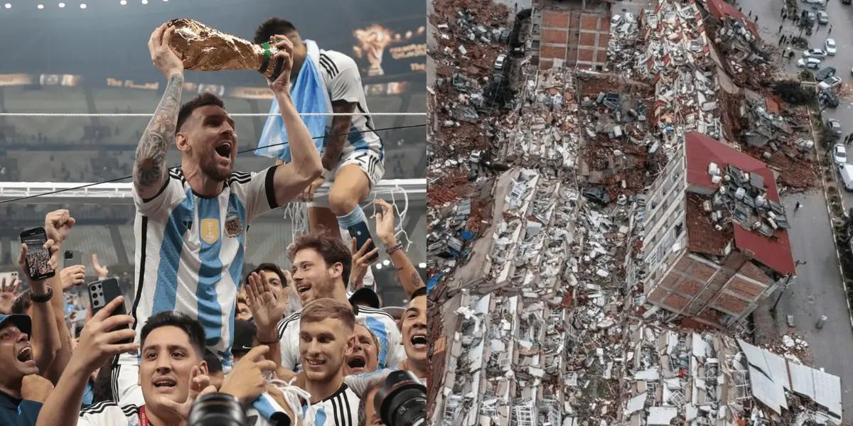 He praised the captain of the Argentine team after the World Cup and was in the earthquake that shook Turkey.