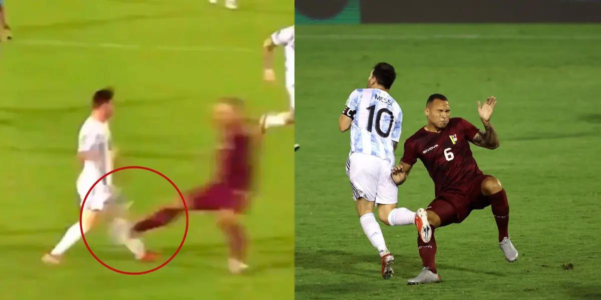 He was a couple of inches away from breaking Messi's leg, now karma has arrived.