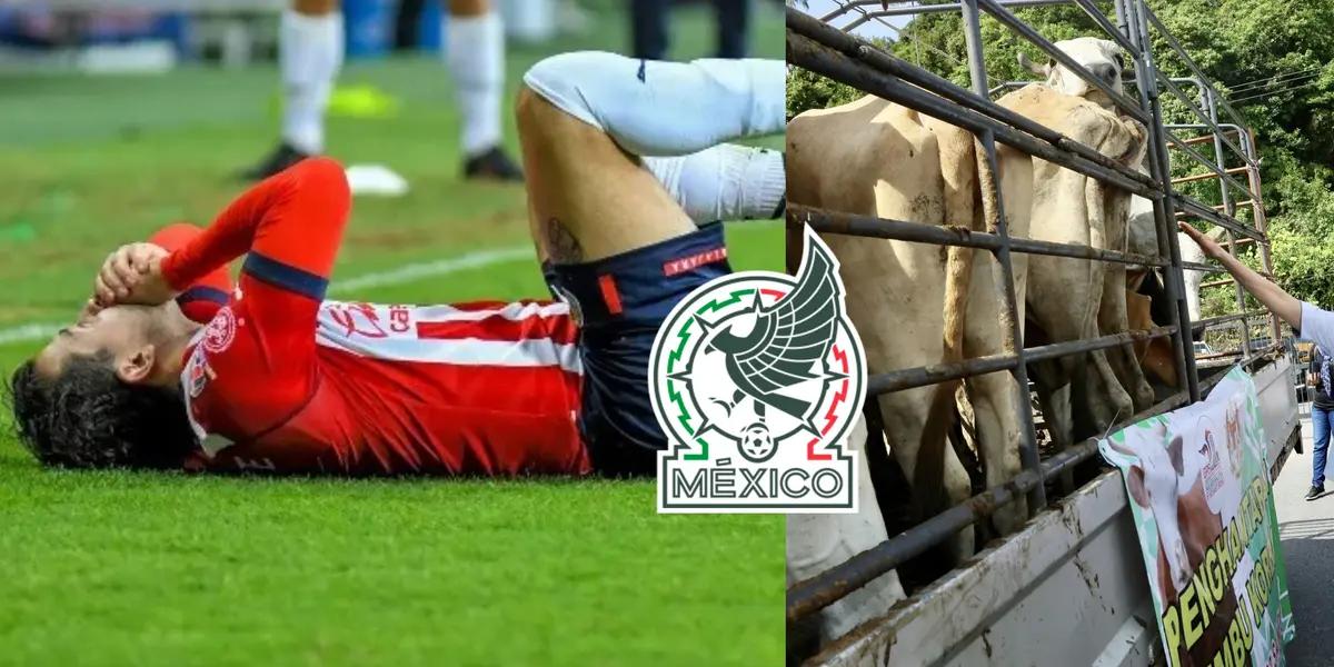 He was the worst player of the worst Chivas in history. He was given the captain's sash of the Mexican national team, now he takes care of cattle.