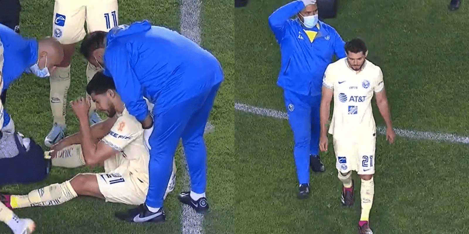 Henry Martin was injured in Club América's match against Atlético de San Luis