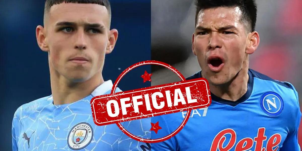 Hirving Lozano continues to grow in sporting terms; now shares team with Phil Foden.