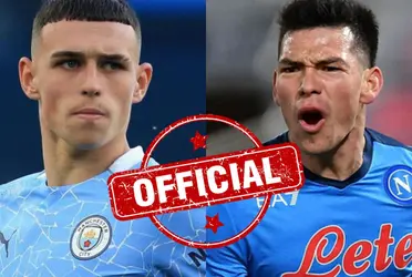 Hirving Lozano continues to grow in sporting terms; now shares team with Phil Foden.