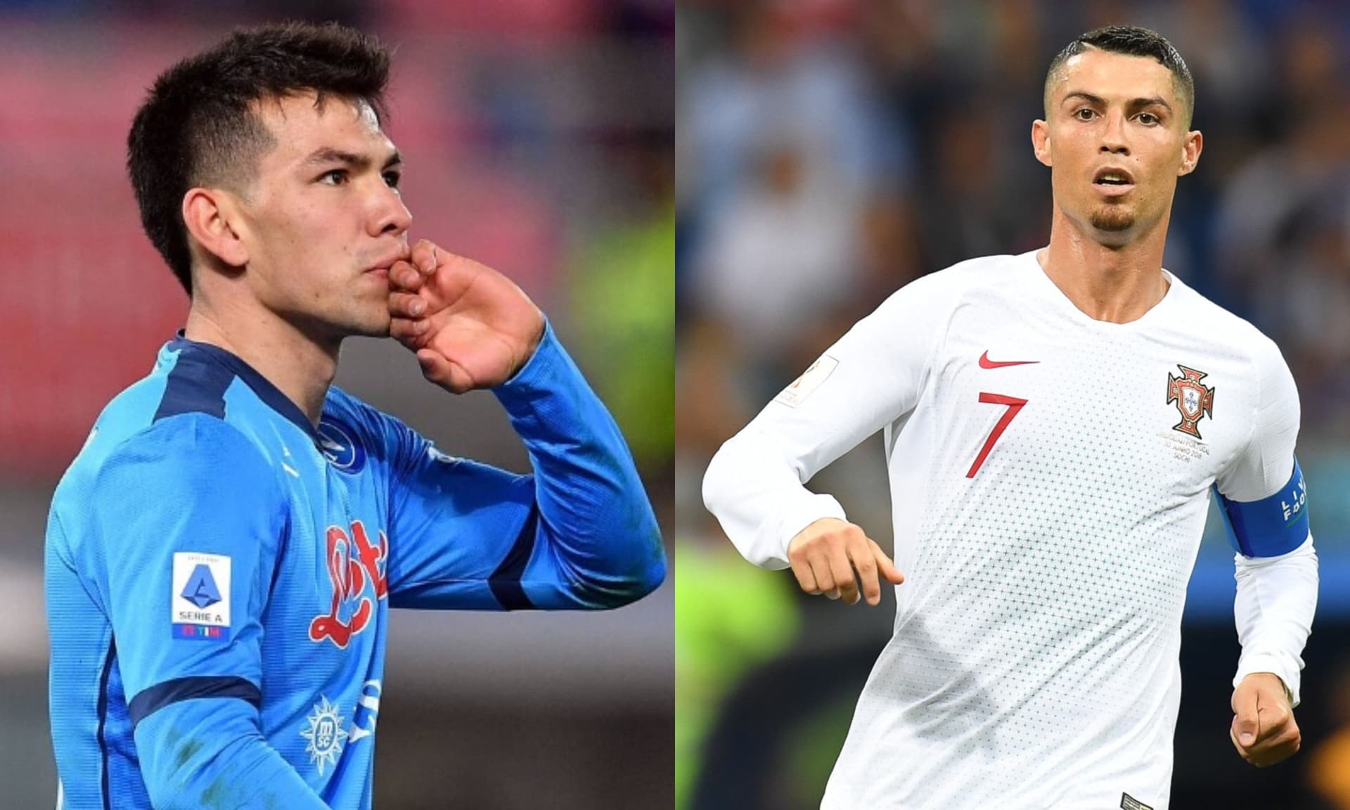 Hirving Lozano could have Cristiano Ronaldo as a teammate at Napoli; this is how he reacted