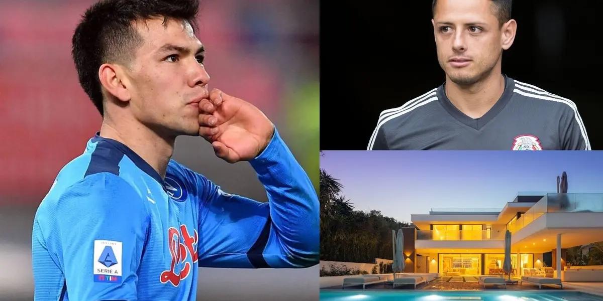 Hirving Lozano's home in Naples is a far cry from the home Hernandez once owned in England.
