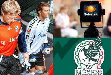 His time with the Mexican national team was a failure, but he still scored a goal against one of the best goalkeepers in the history of soccer, and now he is being sold to Televisa.