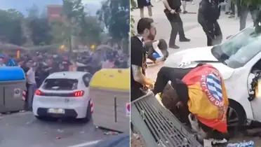 HOLY SMOKES! Car Plows Through Fans Before Barcelona Derby - You Gotta See This Chaos.