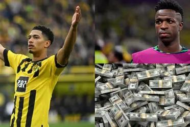 If Bellingham arrives at Real Madrid, he would earn a lot of money, similar to Vinicius