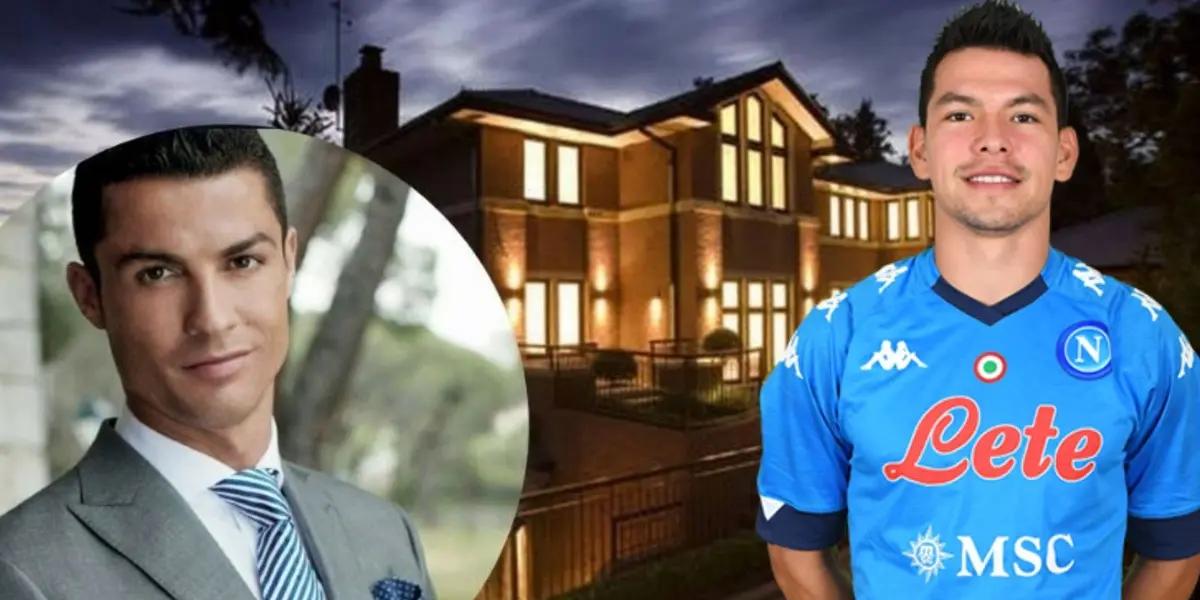 If Cristiano Ronaldo arrives at Napoli he would have a luxury mansion and the difference with Hirving Lozano's residence.