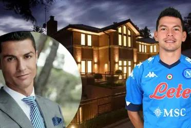 If Cristiano Ronaldo arrives at Napoli he would have a luxury mansion and the difference with Hirving Lozano's residence.