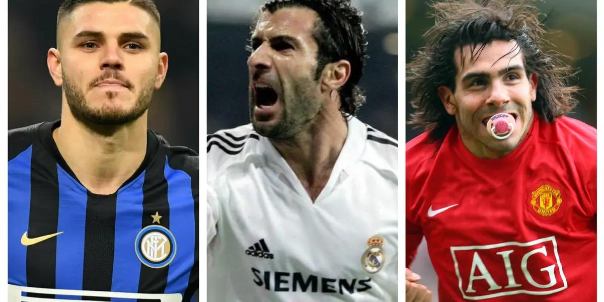 If Mauro Icardi arrives at Milan, Inter fans might feel betrayed. However, this would not be the first time that a footballer plays in two teams historically confronted.