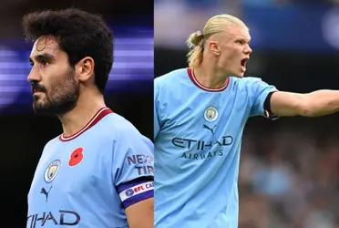Iikay Gundogan's unexpectedly low blow to Erling Haaland