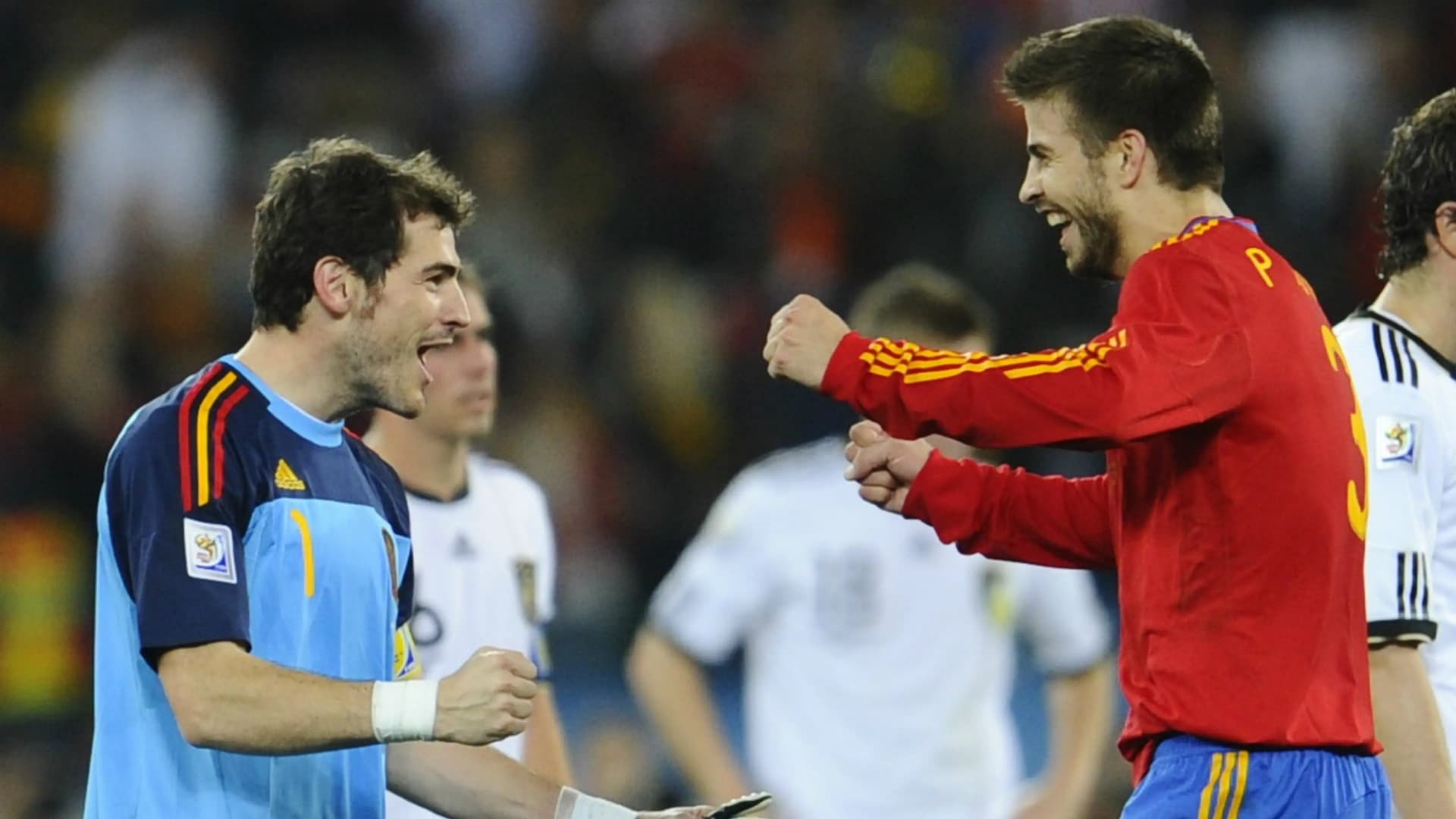 Iker Casillas and Pique